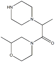 1-(2-methylmorpholin-4-yl)-2-(piperazin-1-yl)propan-1-one 结构式