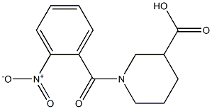 1-(2-nitrobenzoyl)piperidine-3-carboxylic acid 结构式