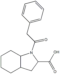 1-(2-phenylacetyl)-octahydro-1H-indole-2-carboxylic acid 结构式