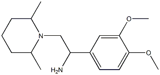 1-(3,4-dimethoxyphenyl)-2-(2,6-dimethylpiperidin-1-yl)ethanamine 结构式
