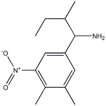 1-(3,4-dimethyl-5-nitrophenyl)-2-methylbutan-1-amine 结构式