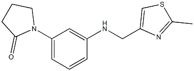 1-(3-{[(2-methyl-1,3-thiazol-4-yl)methyl]amino}phenyl)pyrrolidin-2-one 结构式