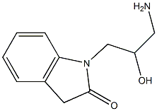 1-(3-amino-2-hydroxypropyl)-2,3-dihydro-1H-indol-2-one 结构式