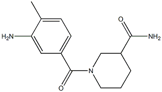 1-(3-amino-4-methylbenzoyl)piperidine-3-carboxamide 结构式