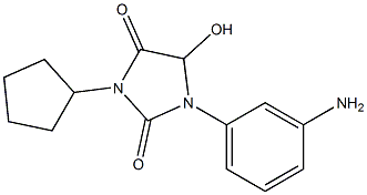 1-(3-aminophenyl)-3-cyclopentyl-5-hydroxyimidazolidine-2,4-dione 结构式