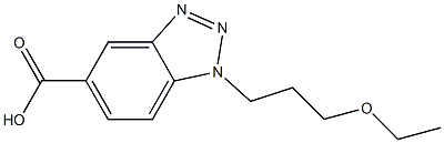 1-(3-ethoxypropyl)-1H-1,2,3-benzotriazole-5-carboxylic acid 结构式