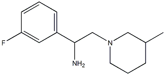 1-(3-fluorophenyl)-2-(3-methylpiperidin-1-yl)ethan-1-amine 结构式