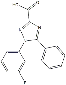 1-(3-fluorophenyl)-5-phenyl-1H-1,2,4-triazole-3-carboxylic acid 结构式