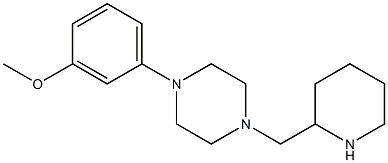 1-(3-methoxyphenyl)-4-(piperidin-2-ylmethyl)piperazine 结构式