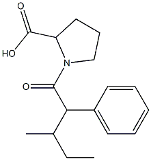 1-(3-methyl-2-phenylpentanoyl)pyrrolidine-2-carboxylic acid 结构式