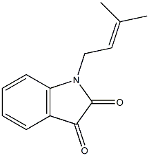 1-(3-methylbut-2-en-1-yl)-2,3-dihydro-1H-indole-2,3-dione 结构式