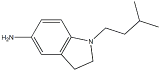 1-(3-methylbutyl)-2,3-dihydro-1H-indol-5-amine 结构式