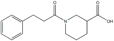 1-(3-phenylpropanoyl)piperidine-3-carboxylic acid 结构式