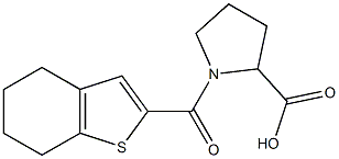 1-(4,5,6,7-tetrahydro-1-benzothiophen-2-ylcarbonyl)pyrrolidine-2-carboxylic acid 结构式