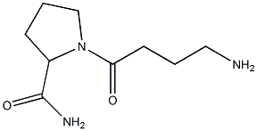 1-(4-aminobutanoyl)pyrrolidine-2-carboxamide 结构式