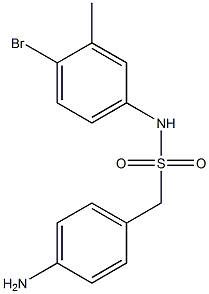 1-(4-aminophenyl)-N-(4-bromo-3-methylphenyl)methanesulfonamide 结构式