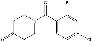 1-(4-chloro-2-fluorobenzoyl)piperidin-4-one 结构式