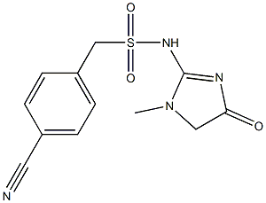 1-(4-cyanophenyl)-N-(1-methyl-4-oxo-4,5-dihydro-1H-imidazol-2-yl)methanesulfonamide 结构式