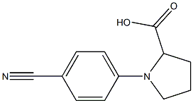 1-(4-cyanophenyl)pyrrolidine-2-carboxylic acid 结构式