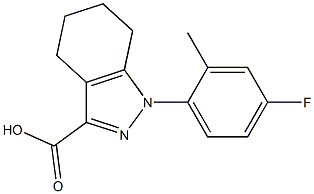 1-(4-fluoro-2-methylphenyl)-4,5,6,7-tetrahydro-1H-indazole-3-carboxylic acid 结构式