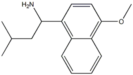 1-(4-methoxynaphthalen-1-yl)-3-methylbutan-1-amine 结构式