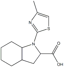 1-(4-methyl-1,3-thiazol-2-yl)octahydro-1H-indole-2-carboxylic acid 结构式