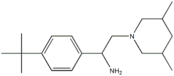 1-(4-tert-butylphenyl)-2-(3,5-dimethylpiperidin-1-yl)ethan-1-amine 结构式