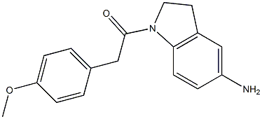 1-(5-amino-2,3-dihydro-1H-indol-1-yl)-2-(4-methoxyphenyl)ethan-1-one 结构式