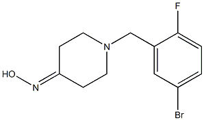 1-(5-bromo-2-fluorobenzyl)piperidin-4-one oxime 结构式