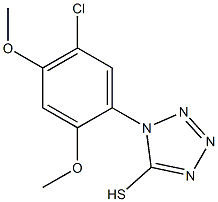 1-(5-chloro-2,4-dimethoxyphenyl)-1H-1,2,3,4-tetrazole-5-thiol 结构式