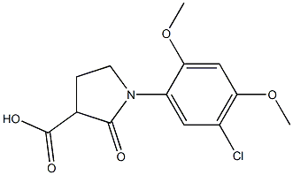 1-(5-chloro-2,4-dimethoxyphenyl)-2-oxopyrrolidine-3-carboxylic acid 结构式