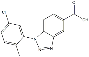 1-(5-chloro-2-methylphenyl)-1H-1,2,3-benzotriazole-5-carboxylic acid 结构式