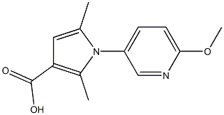 1-(6-methoxypyridin-3-yl)-2,5-dimethyl-1H-pyrrole-3-carboxylic acid 结构式