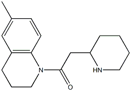 1-(6-methyl-1,2,3,4-tetrahydroquinolin-1-yl)-2-(piperidin-2-yl)ethan-1-one 结构式