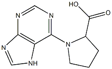 1-(7H-purin-6-yl)pyrrolidine-2-carboxylic acid 结构式