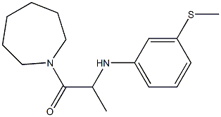 1-(azepan-1-yl)-2-{[3-(methylsulfanyl)phenyl]amino}propan-1-one 结构式