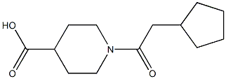 1-(cyclopentylacetyl)piperidine-4-carboxylic acid 结构式