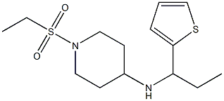 1-(ethanesulfonyl)-N-[1-(thiophen-2-yl)propyl]piperidin-4-amine 结构式