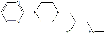 1-(methylamino)-3-[4-(pyrimidin-2-yl)piperazin-1-yl]propan-2-ol 结构式