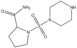 1-(piperazine-1-sulfonyl)pyrrolidine-2-carboxamide 结构式