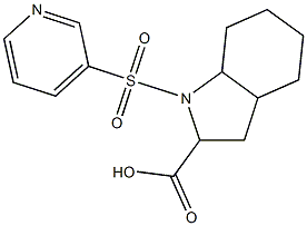 1-(pyridine-3-sulfonyl)-octahydro-1H-indole-2-carboxylic acid 结构式