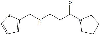 1-(pyrrolidin-1-yl)-3-[(thiophen-2-ylmethyl)amino]propan-1-one 结构式