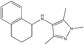 1,3,5-trimethyl-N-(1,2,3,4-tetrahydronaphthalen-1-yl)-1H-pyrazol-4-amine 结构式
