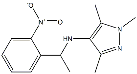 1,3,5-trimethyl-N-[1-(2-nitrophenyl)ethyl]-1H-pyrazol-4-amine 结构式