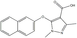 1,3-dimethyl-5-(naphthalen-2-yloxy)-1H-pyrazole-4-carboxylic acid 结构式