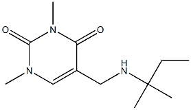 1,3-dimethyl-5-{[(2-methylbutan-2-yl)amino]methyl}-1,2,3,4-tetrahydropyrimidine-2,4-dione 结构式