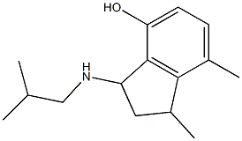 1,7-dimethyl-3-[(2-methylpropyl)amino]-2,3-dihydro-1H-inden-4-ol 结构式