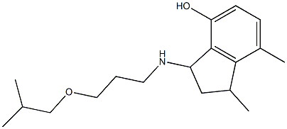 1,7-dimethyl-3-{[3-(2-methylpropoxy)propyl]amino}-2,3-dihydro-1H-inden-4-ol 结构式