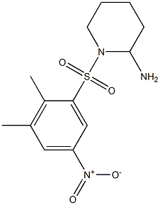 1-[(2,3-dimethyl-5-nitrobenzene)sulfonyl]piperidin-2-amine 结构式