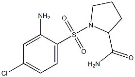1-[(2-amino-4-chlorobenzene)sulfonyl]pyrrolidine-2-carboxamide 结构式